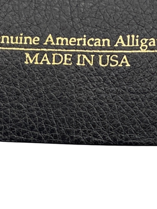 OSCAR DE LA RENTA BLACK GENUINE AMERICAN ALLIGATOR SKIN LEATHER WIDE BELT main image 6
